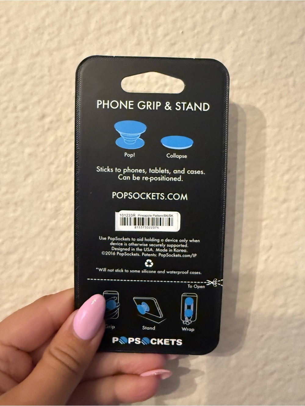 NWT 🏷️ | POPSOCKETS | Phone Grip & Stand with Pineapple Pattern - Picture 2 of 3